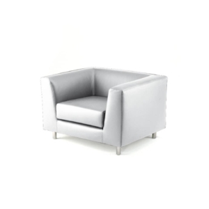 Divano 1 posto - divanetto attesa in pelle - QUAD UNISIT - Bianco - QD1/PQ