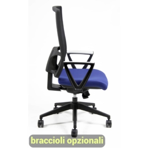 Sedia ufficio ergonomica semidirezionale NEREIDE UNISIT - fili di luce - Blu - NDAE/F11