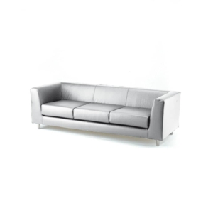 Divano 3 posti - divanetto attesa in pelle - QUAD UNISIT - Bianco - QD3/PQ
