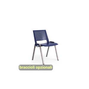 Sedia gambe in metallo collettività KENTRA UNISIT - plastica - Blu - KEC/BL