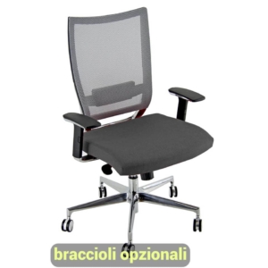 Sedia ergonomica da ufficio CONCEPT UNISIT - similpelle - Grigio - COTXL/KG