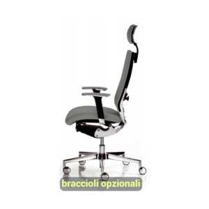 Poltrona ufficio ergonomica CONCEPT UNISIT - pelle - Grigio - COTPG/PT