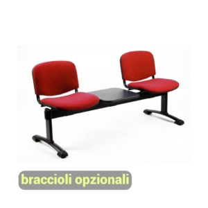 Panca 2 posti - Agata DADO UNISIT con tavolo - polipropilene - Rosso - L150xP58xH82 cm