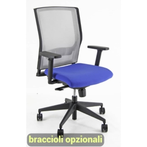 Sedia ergonomica semidirezionale X RAY UNISIT - ignifugo - Blu