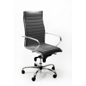 Sedia direzionale POLLUX NEW UNISIT - pelle - Grigio - Braccioli inclusi