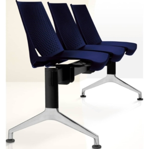 Panca 3 posti collettività STRIKE UNISIT - plastica - Blu - L153xP56xH82 cm