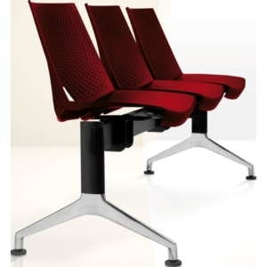 Panca 3 posti con tavolo STRIKE UNISIT - plastica - Rosso - L204xP56xH82 cm