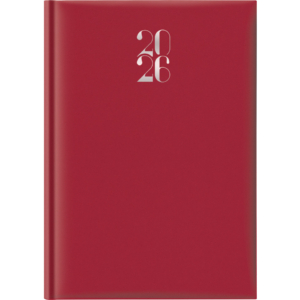Agenda Giornaliera 2027 A4 Q-Connect Madrid Rosso inglese 27-512FT-C21