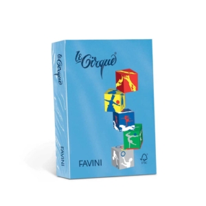 Carta colorata Favini Le Cirque A4 160g/m² colori forti Azzurro Reale 204 risma da 250 fogli