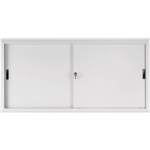 Armadio archivio in metallo Grigio a porte scorrevoli - 618S Tecnical 2 - 2 ripiani - 180x45x85 cm