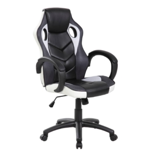 Poltrona gaming per adulti Serena Group Las Vegas L61 x P66 x H106/116 cm - Bianco - Nero