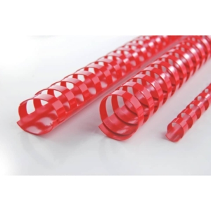 Dorsi plastici CombBind a 21 anelli - 8 mm A4 - fino a 45 fogli - GBC Rosso - 4028214 (conf.100)