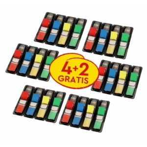 Segnapagina Index Mini Post-it® con dispenser Rosso,Verde, Blu, Giallo VALUE PACK - 683- 4+2 (conf.4+2)