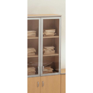 Anta alluminio-vetro Alessandria Unisit color Argento 45x130 cm destra
