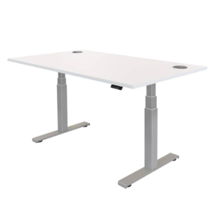 Scrivania a regolazione elettrica in altezza da 64 cm a 126 cm Levado Fellowes con piano bianco 120x80 cm