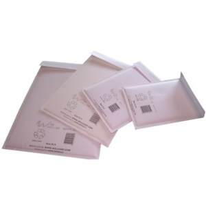 Buste imbottite Bianche WeWave in carta kraft, imbottitura carta onda 15x21,5 cm (conf.10 buste)