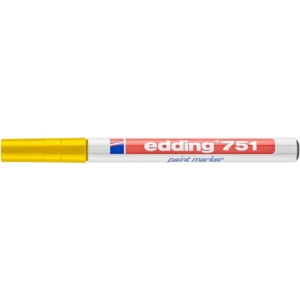 Pennarello indelebile a vernice Edding 751 - Giallo - tonda - 1-2 mm