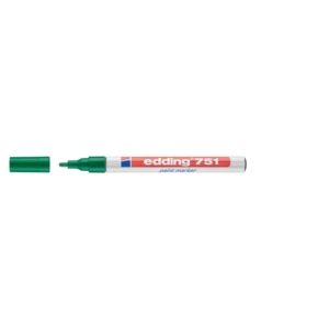 Pennarello Indelebile a vernice Edding 751 - Verde - tonda - 1-2 mm