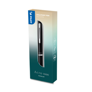 Penna a sfera a scatto Pilot Acroball 1000 1 mm colore Nero in confezione regalo - 011250