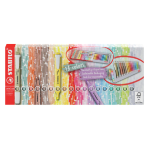 Desk set Evidenziatori Stabilo Swing® Cool NatureColors - colori assortiti 275/18-02-5 (conf.18)