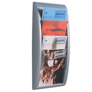Modulo a 4 tasche - A4 Paperflow - 29x9,5x65 cm - alluminio - 4061.35