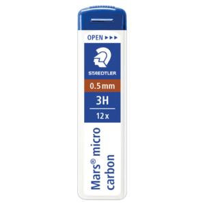 Mine sottili Staedtler Mars® micro carbon - 3H - Ø0,5 mm - 250 05-3H (conf. da 12 mine)