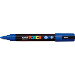 Pennarello Uniposca a tempera - Uniposca Blu Uni-Ball - punta tonda - 1,8-2,5 mm - M - PC5M B