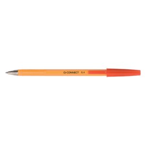 Penne a sfera Q-Connect - F - Rosso - 0,4 mm (conf.20)
