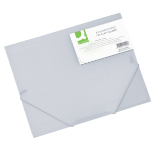 Cartelline con elastico A3 Q-Connect - - ppl - Trasparente (conf.6)