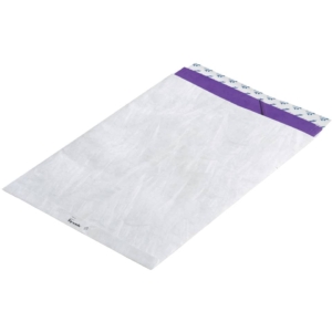 Buste a sacco piatte con strip Bianche 30,5x39,4 cm - Tyvek formato E4 - 55g/m² (conf.500)