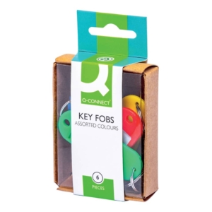 Targhette portachiavi Q-Connect 9x5,8 cm plastica Colori Assortiti - KF02036 (conf.6)