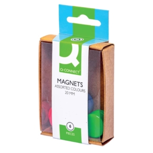 Magneti per lavagne Bianche Q-Connect Assortito - Ø20 mm - KF02040 (conf.6)