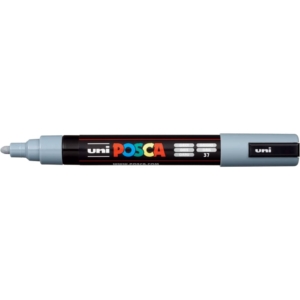 Pennarello Uniposca a tempera Uni-Ball punta tonda media 1,8-2,5 mm Grigio M PC5M GR
