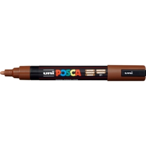 Pennarello Uniposca a tempera Uni-Ball punta tonda 1,8-2,5 mm Marrone M PC5M M