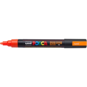 Pennarello Uniposca a tempera Uni-Ball punta tonda 1,8-2,5 mm Arancio fluo M PC5M AF