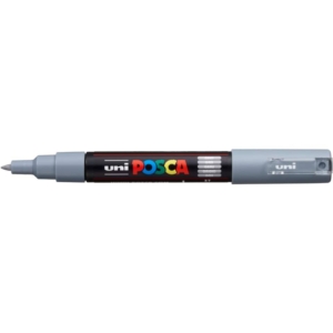 Pennarello a tempera UniPoscaUni-Ball punta tonda 0,7 mm Grigio PC1M-GRIGIO