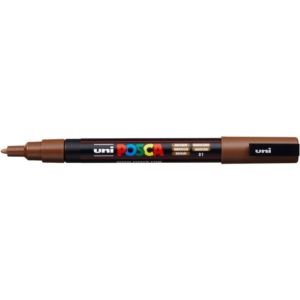 Pennarello Uniposca a tempera Uni-Ball punta tonda 0,9-1,3 mm Marrone M PC3M M