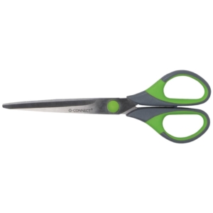 Forbici Q-Connect Softgrip Grigio/Verde 17,5 cm E-35271 IA
