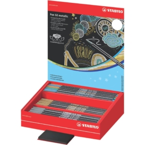 Pennarelli Stabilo Pen 68 tratto 1 mm metallic - Colori Assortiti - 68/60-8-4 (Espositore 60 pezzi)