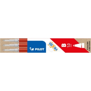 Refill sfera Pilot Frixion Ball e Clicker 1 mm - Rosso 6677 (Set 3)