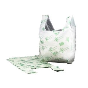 Shopper NESSUNO in mater-bi biodegradabile Verde - 27x50 cm (cartone da 500 pezzi)