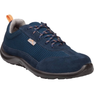 Scarpe da lavoro Delta Plus basse Miami S1P - poliestere mesh e pelle scamosciata Blu - Taglia 39 - COMOSPBL39