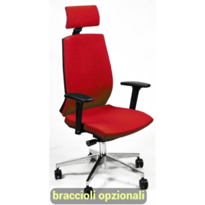 Sedia operativa Unisit rivestimento ignifugo Rosso LR1SB/IR