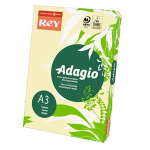 Cartoncini colorati A3 Giallo canarino INTERNATIONAL PAPER Rey Adagio - 160g/m² - 29,7x42 cm (risma 250 fogli)