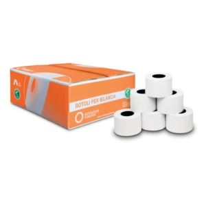 Rotoli bilancia in carta termica adesiva Rotolificio Pugliese ROLLMADE NVCS - 60 mm x 38 m - foro 25 mm - 110g/m² (conf.4 rotoli)