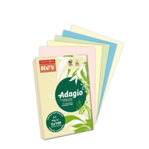 Carta colorata A4 assortita INTERNATIONAL PAPER Rey Adagio 80g/m² colori pastello (risma 500 fogli)