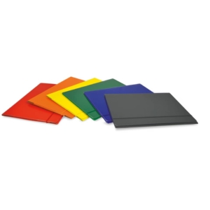 Cartellina con elastico tondo Euro-Cart Presspan monolucido Blu