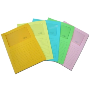 Cartelline con finestra Blasetti SINTEX aperta su due lati carta 120g/m² 23x31 cm - Verde - 0573 (conf.50)