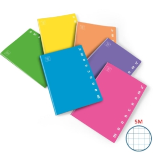 Quaderno a quadretti 5M PIGNA Monocromo Fluo A4 - 42 fogli - Assortito