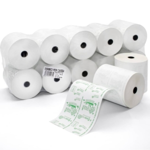 Rotoli registratore di cassa Rotolificio Pugliese Evoroll lunga durata - 57 mm x 60 m - foro 12 mm - 5760T10 (conf.10)